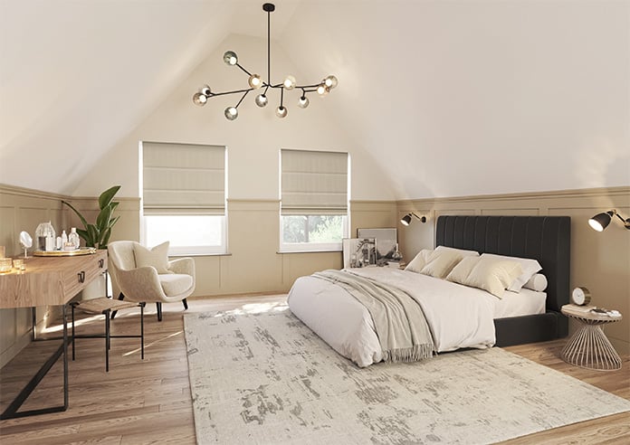 Loxley, Subtle Taupe - Motorised Roman Blind - Image 6